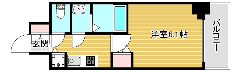 プレサンスタワー難波WESTの間取り