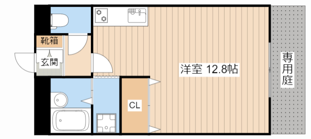 【彦根市野瀬町のアパートの間取り】