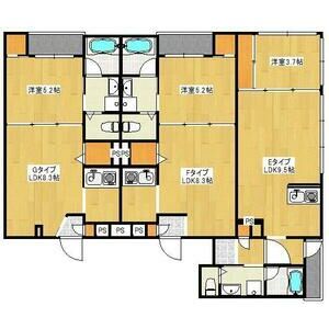 静岡市葵区大岩本町のマンションの間取り