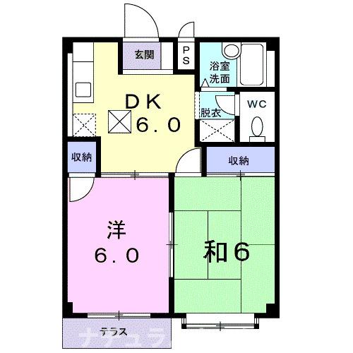 エルディム華Ａの間取り