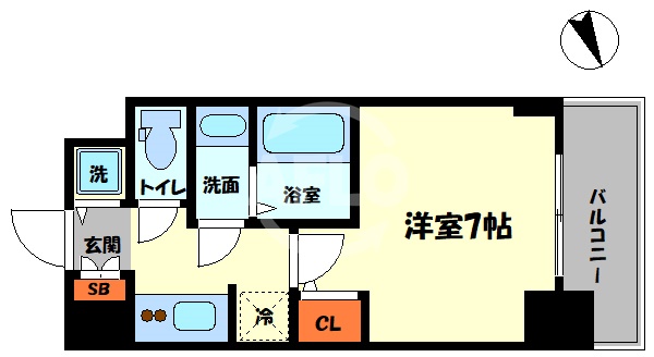 エスライズ難波EASTの間取り