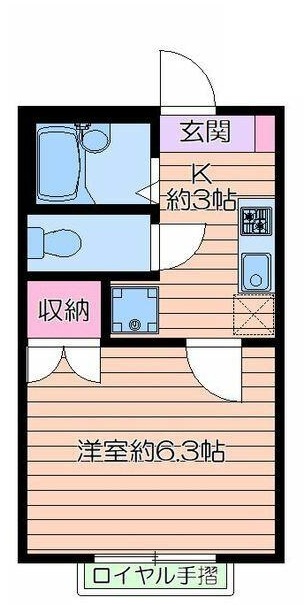 江戸川区新堀のアパートの間取り