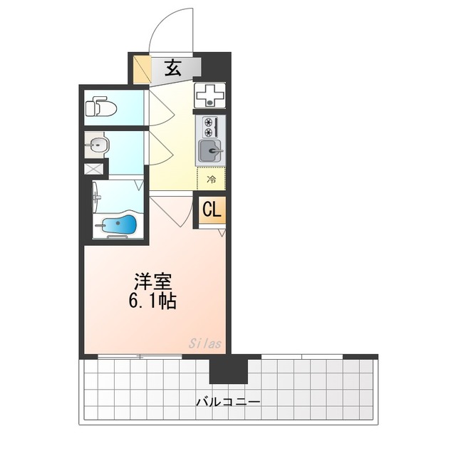 京都市南区上鳥羽勧進橋町のマンションの間取り