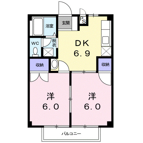 コーポ松栄の間取り