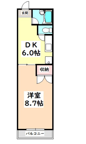 西尾市熊味町のアパートの間取り