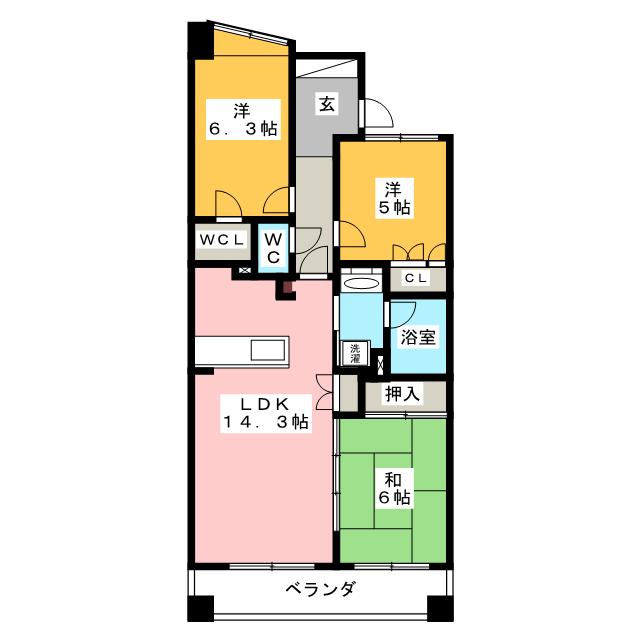 グランカーサ上前津の間取り