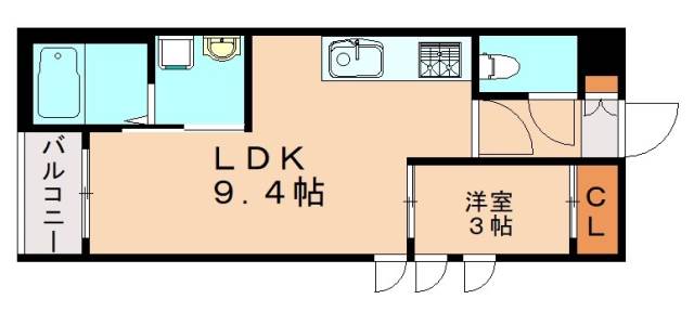 北九州市八幡西区中須のアパートの間取り