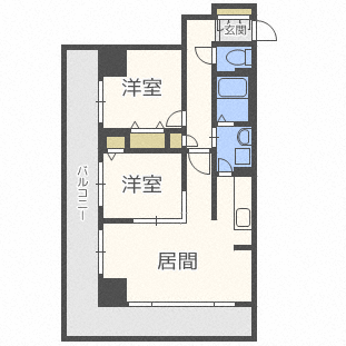 レジディア南１条の間取り