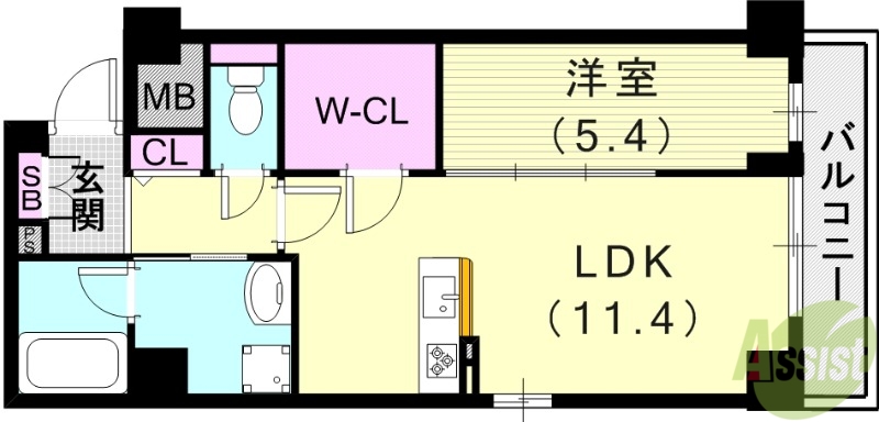 ステラハウス住吉の間取り