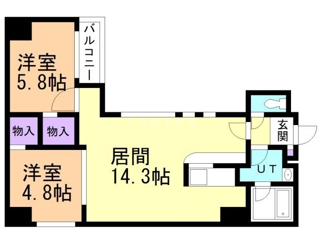 ＣＩＴＹ　ＳＰＩＲＥ南５条（旧ＫＷ　Ｐｌａｃｅ南５条）の間取り