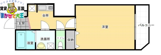 長崎市出島町のマンションの間取り