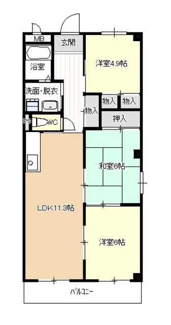 ラフィネ櫻館の間取り