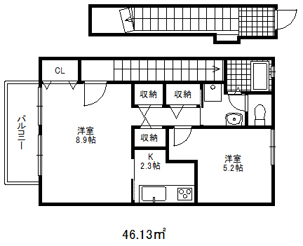 プロヴァンス弐番館の間取り