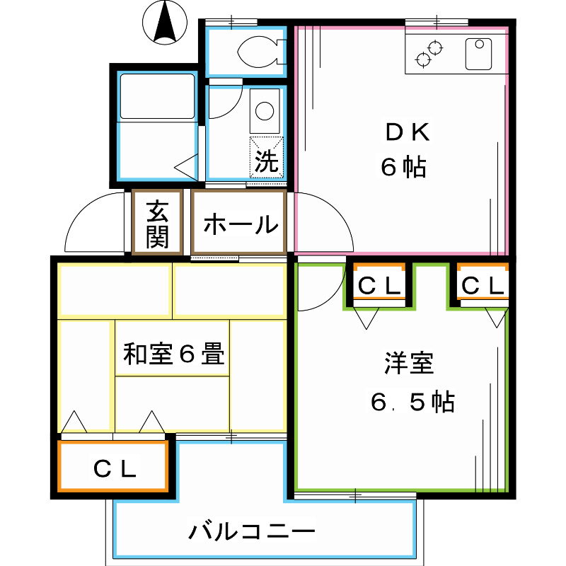 新宿区西落合のマンションの間取り