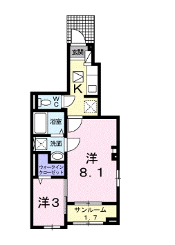 【名古屋市南区呼続のアパートの間取り】