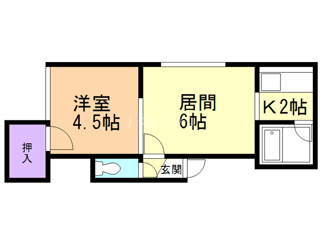 札幌市白石区東札幌一条のアパートの間取り