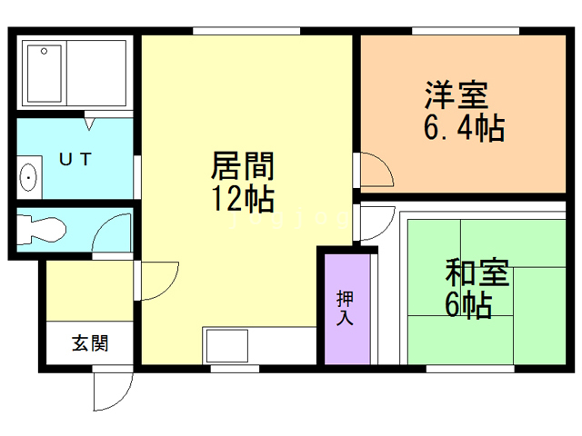 札幌市白石区米里三条のアパートの間取り