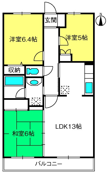 ヴィラ・サンパティークIの間取り