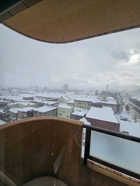 【札幌市東区苗穂町のマンションのバルコニー】