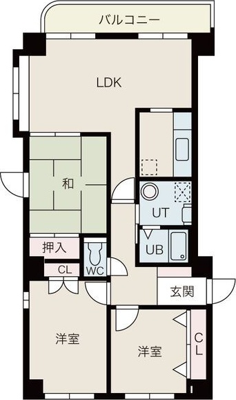 札幌市東区苗穂町のマンションの間取り