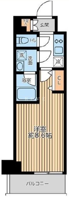 東京都中央区日本橋小舟町（マンション）の賃貸物件の間取り
