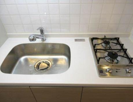 キッチン　プレサンス堺筋本町駅前　ガス2口コンロシステムキッチン