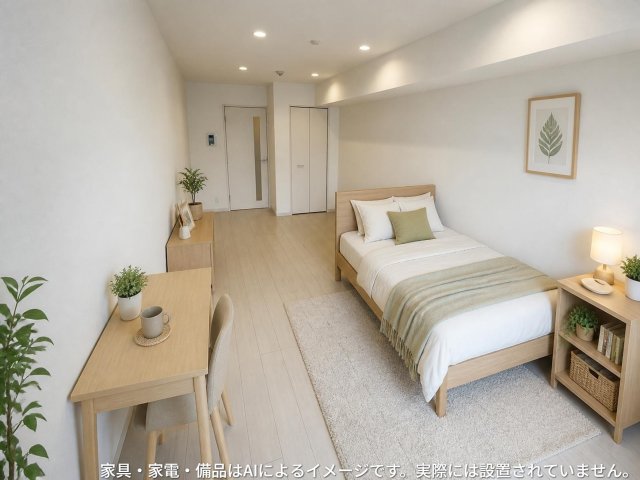 居室・リビング　※家具・家電・備品等はＡＩ画像生成により配置礼を示したもので