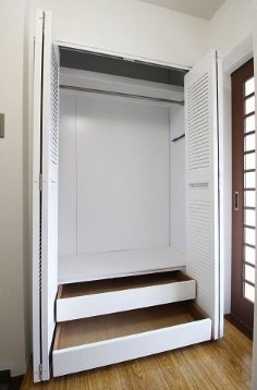 収納　大容量のクローゼットでお洋服が多い方でも大丈夫