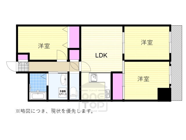 阪急宝塚線 岡町駅 徒歩17分 4階建 築39年の間取り写真