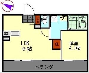 ヴィラ山之手の間取り写真