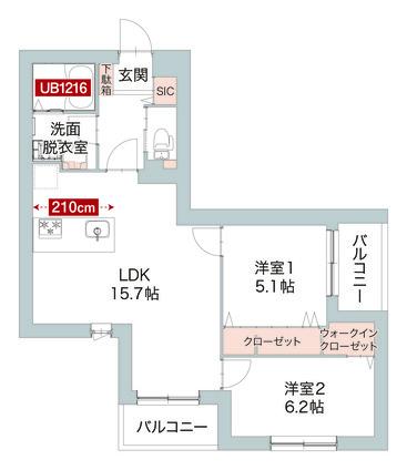 東急目黒線 武蔵小山駅 徒歩8分 5階建 築4年の間取り写真