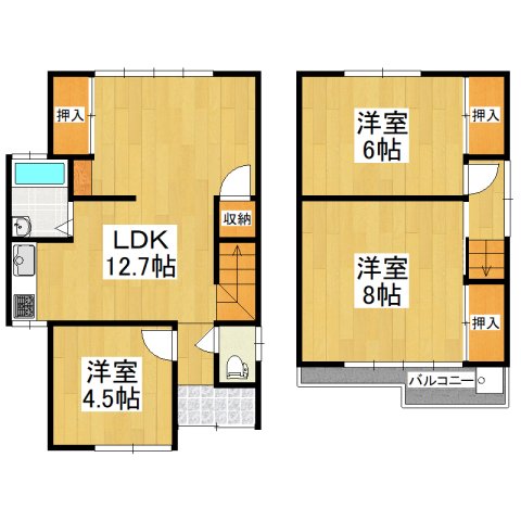 堺市東区関茶屋テラスの間取り写真