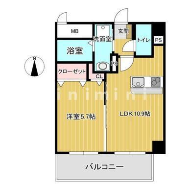 熊本市中央区世安町のマンションの間取り