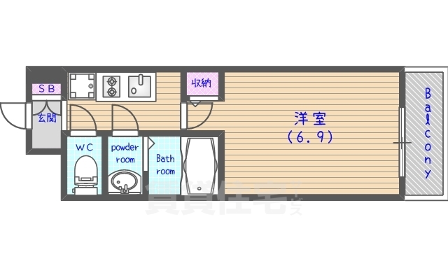 アスヴェル京都七条通の間取り