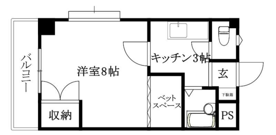 松山市宮西のマンションの間取り