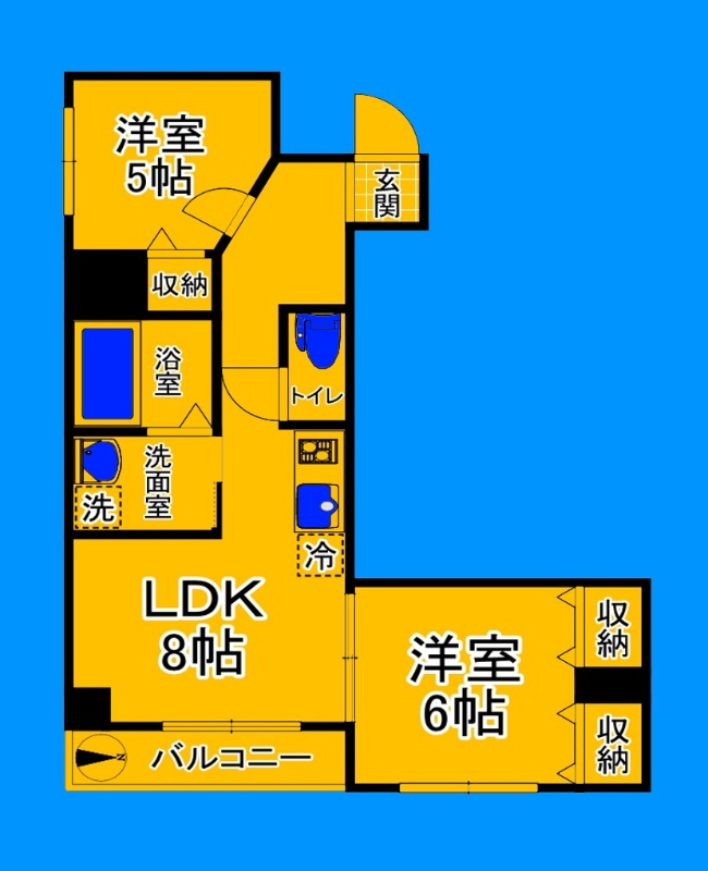 堺市堺区戎之町東のマンションの間取り