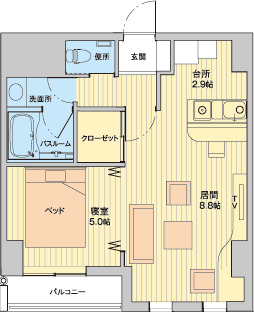 クレエ秋田町の間取り