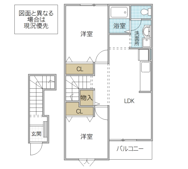 【ヴィラ・サンライズ Dの間取り】