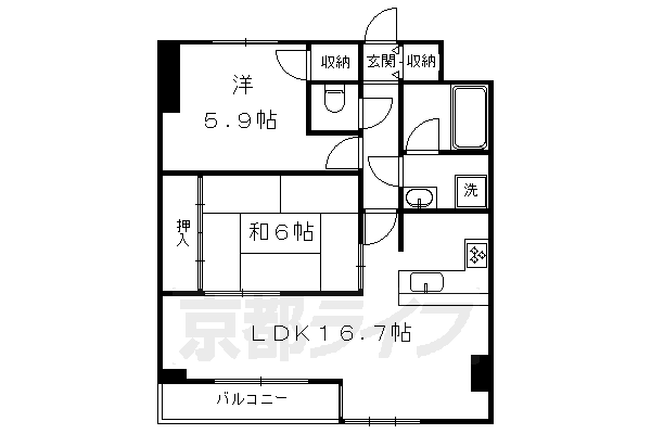 第３７長栄クレメント五条の間取り