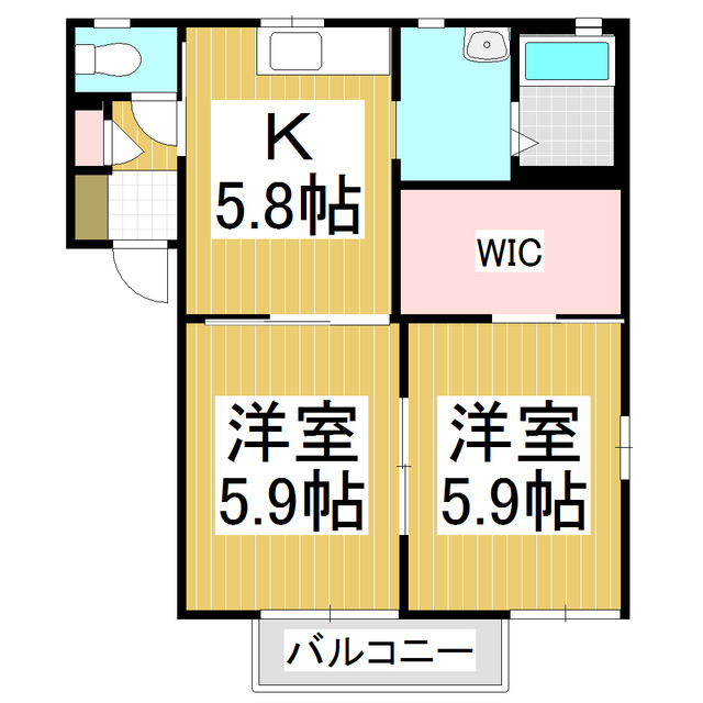 サウス　シャトーＡの間取り