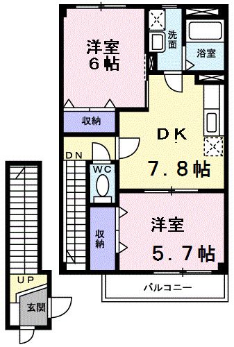 花巻市高田築26年の間取り