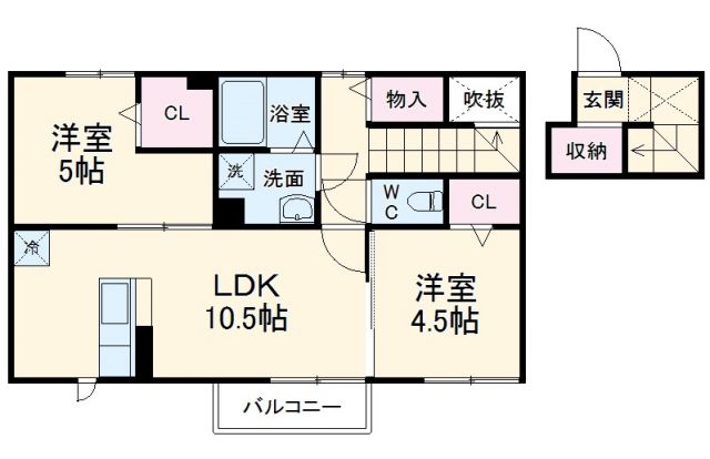 【エスポワール　Ｂの間取り】