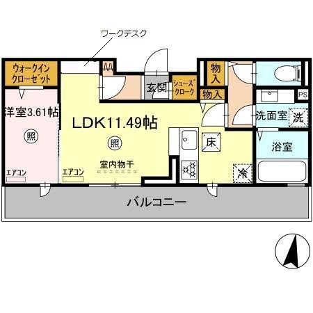 【D-room畑沢Bの間取り】