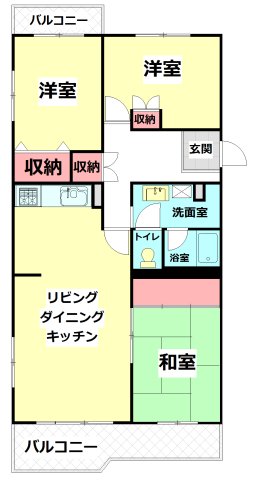 北柏ライフタウン5-1-20の間取り