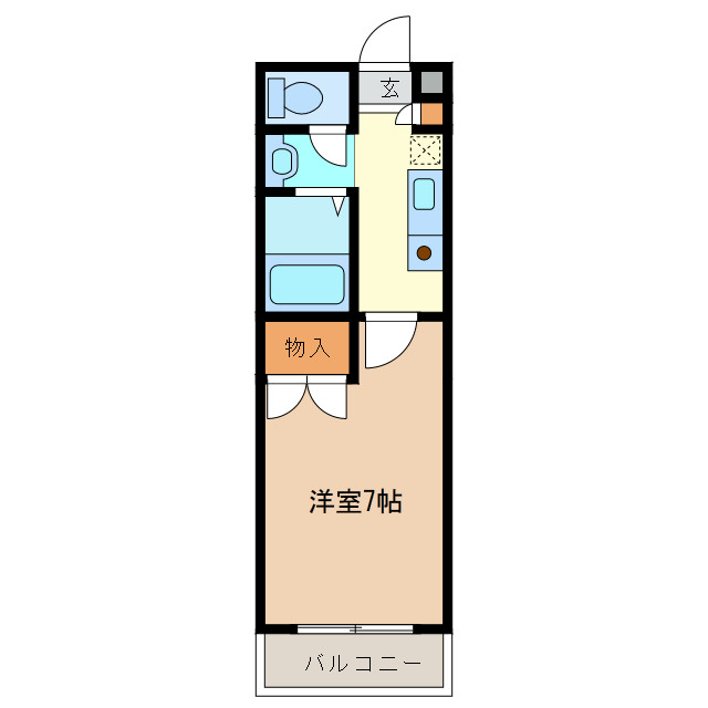 レインボーハイツ関の間取り