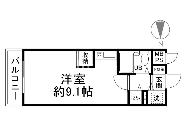 ライオンズマンション京都三条大宮の間取り