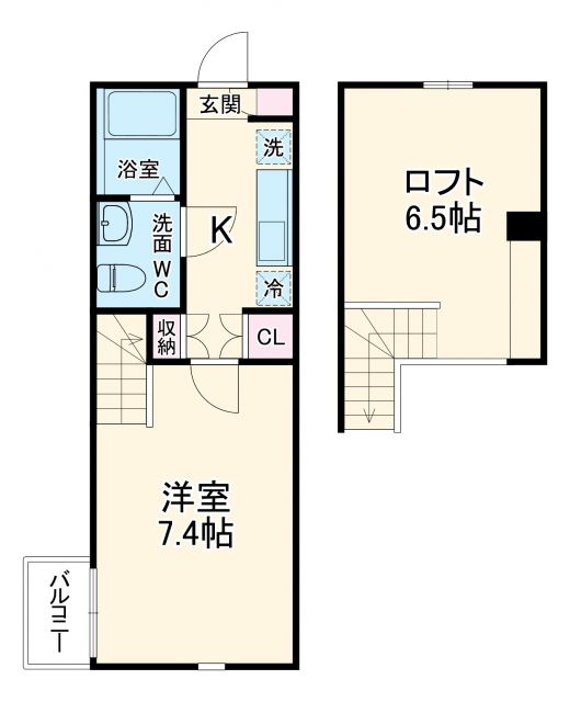 岩倉市下本町のアパートの間取り