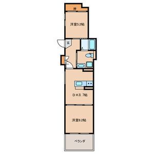 福岡市中央区小笹のマンションの間取り