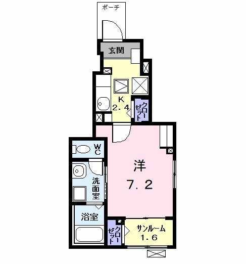 名古屋市中村区藤江町のアパートの間取り