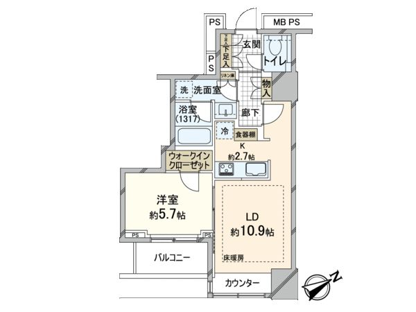 ザ・パークハウス三軒茶屋タワーの間取り